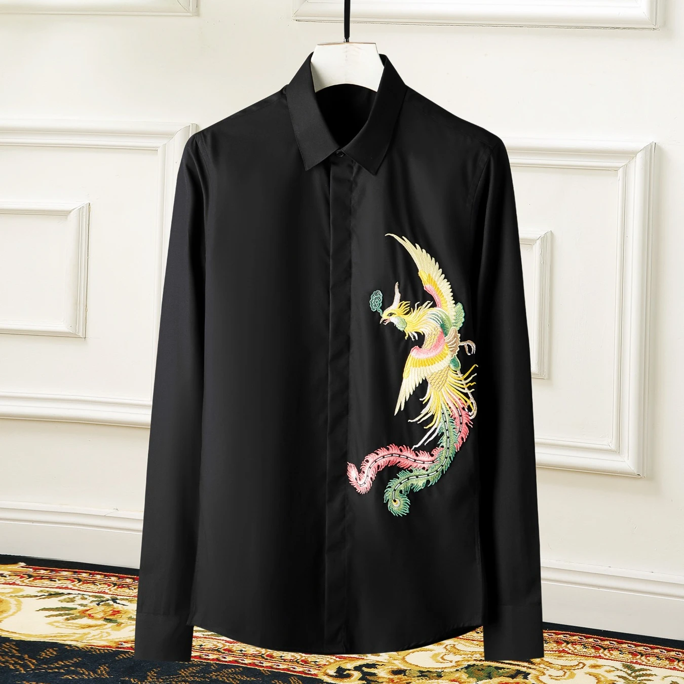 Chinese Style Embroidered Shirt Men Luxury Long Sleeved Casual Social Shirts Business Party Tuxedo Stage Performance Costumes
Chinese Style Embroidered Shirt Men Luxury Long Sleeved Casual Social Shirts Business Party Tuxedo Stage Performance Costumes