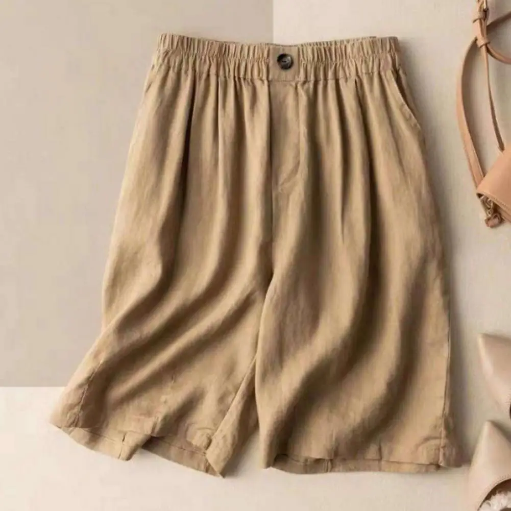 Casual Women Shorts Retro-inspired Women's Knee Length Pleated Shorts with Elastic Waist Stylish Comfortable for Sports
Casual Women Shorts Retro-inspired Women's Knee Length Pleated Shorts with Elastic Waist Stylish Comfortable for Sports