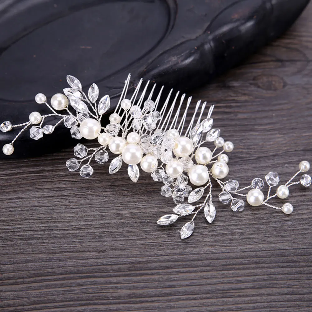 1 шт., жемчужная расческа для волос для невесты, свадебный головной убор, заколка для волос для свадебной вечеринки, сверкающая мамонт, жемчуг, выпускной, юбилей, помолвка 
1 шт., жемчужная расческа для волос для невесты, свадебный головной убор, заколка для волос для свадебной вечеринки, сверкающая мамонт, жемчуг, выпускной, юбилей, помолвка