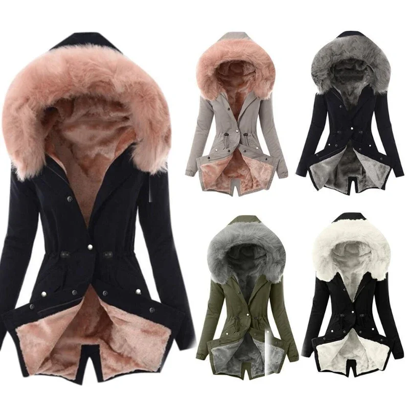 Pop Winter Women's High-quality American Long Coat With Large Fur Collar Loose Hooded Jacket Thick Furry Inner Layer Warm Softja
Pop Winter Women's High-quality American Long Coat With Large Fur Collar Loose Hooded Jacket Thick Furry Inner Layer Warm Softja