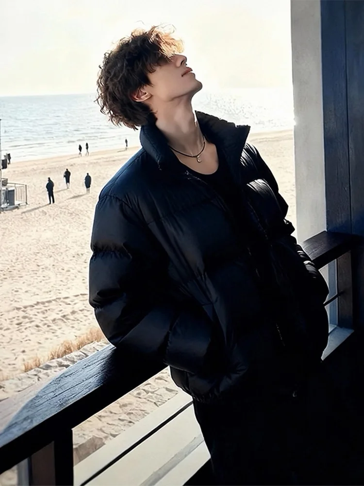 Bla down Cotton Jaet Men's Winter Sli ort Bread Sle Stand Collar Coat Warmth Polyester Fiber Long Sve Zipper
Bla down Cotton Jaet Men's Winter Sli ort Bread Sle Stand Collar Coat Warmth Polyester Fiber Long Sve Zipper