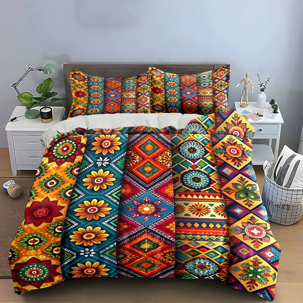 Bohemian Floral Pattern Decorative Set Soft Comfortable Duvet Cover Bedding Set Included 1*Duvet Cover & 2*Pillowcases, gift
Bohemian Floral Pattern Decorative Set Soft Comfortable Duvet Cover Bedding Set Included 1*Duvet Cover & 2*Pillowcases, gift