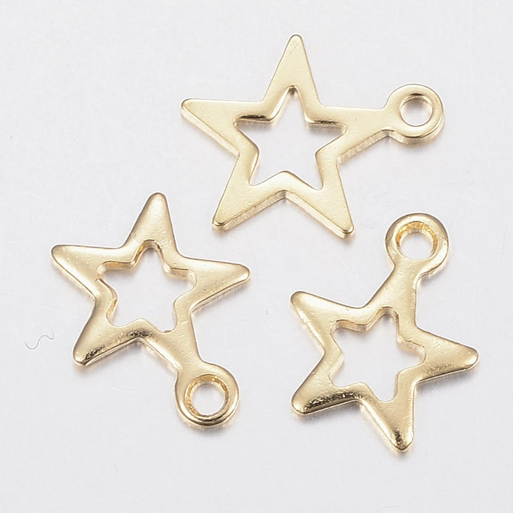 100Pcs 201 Stainless Steel Star Charms Hollow Frame Pendants for Jewelry Necklace Bracelet Earring Making
100Pcs 201 Stainless Steel Star Charms Hollow Frame Pendants for Jewelry Necklace Bracelet Earring Making
