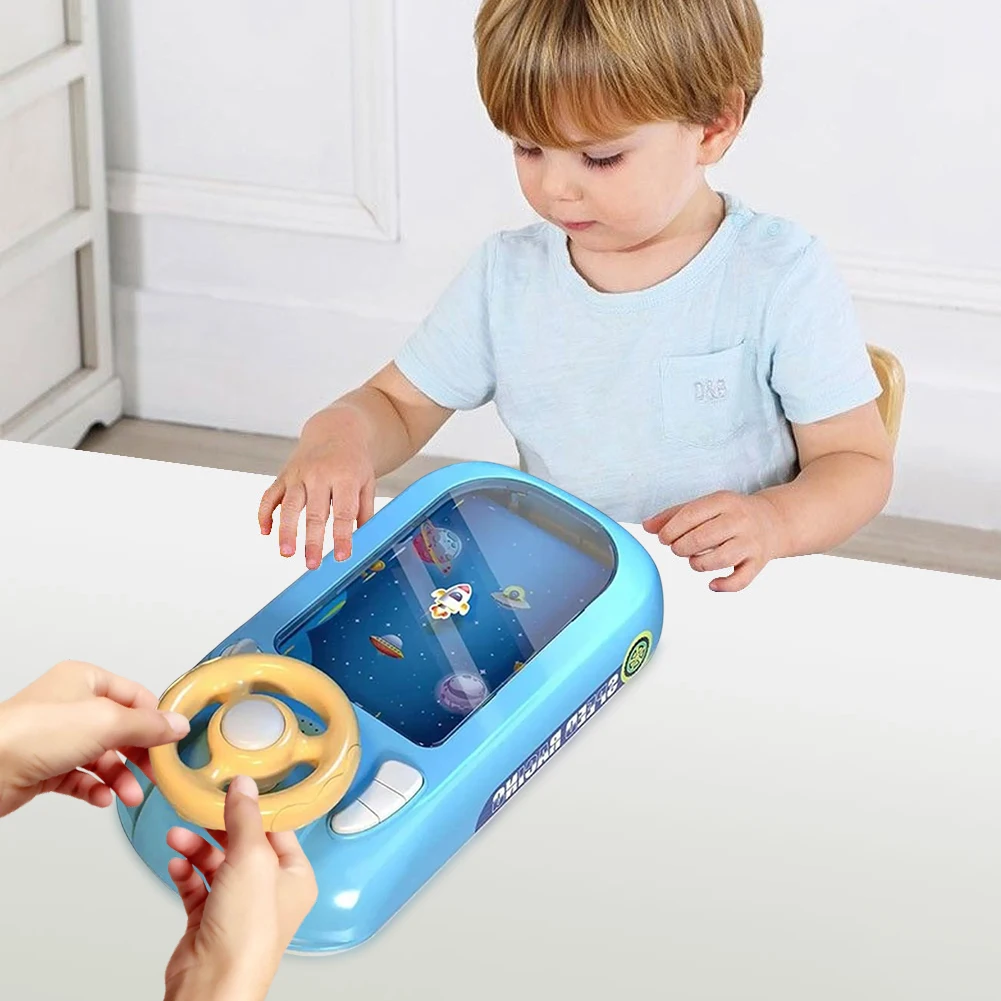 Driving Simulator with Music and Vehicle Sound Effects Interactive Simulation Racing Toy Car Racing Adventure Toy for Kids