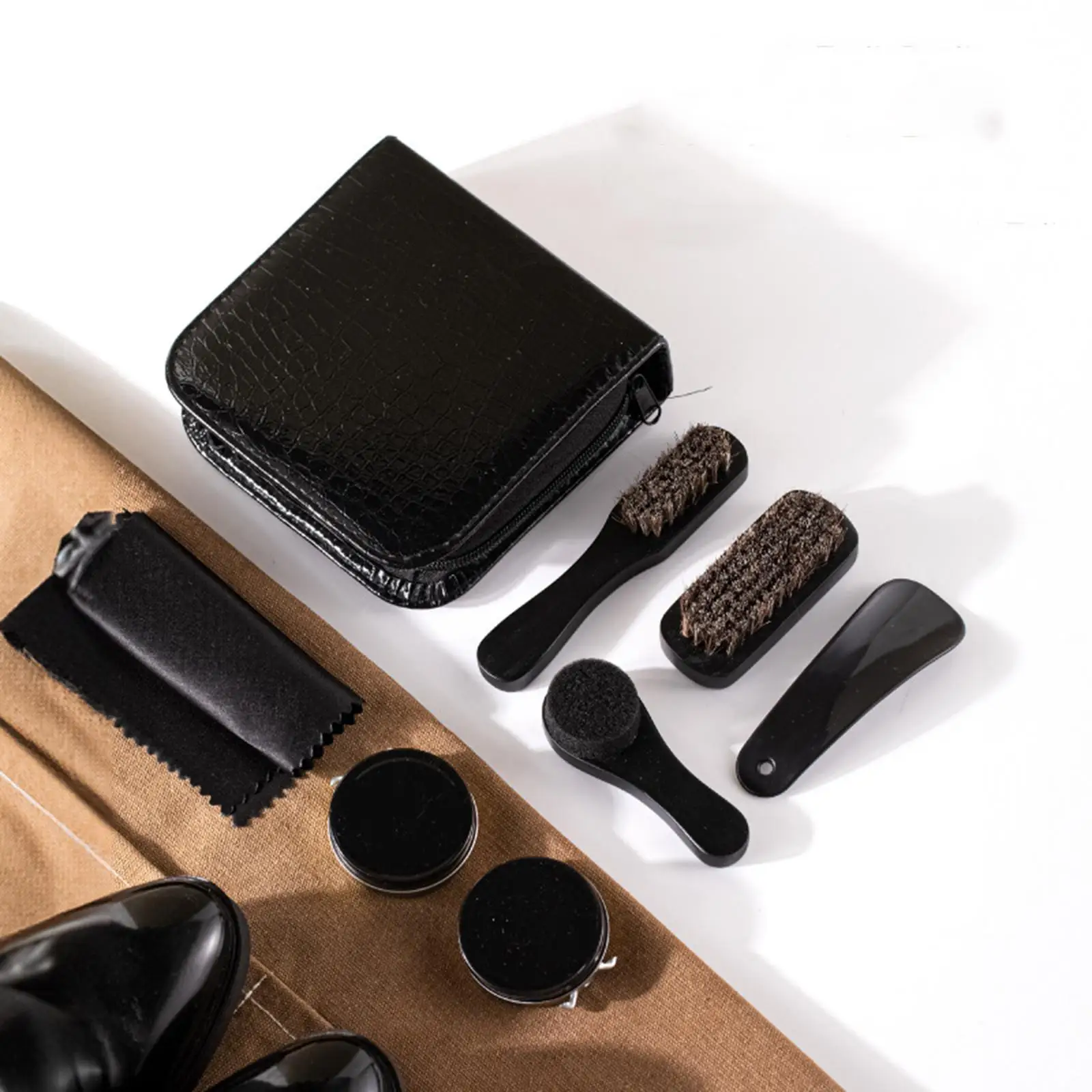 Shoe Care Kit for Men's Multipurpose Leather Shoes Portable Cleaning for Men
Shoe Care Kit for Men's Multipurpose Leather Shoes Portable Cleaning for Men