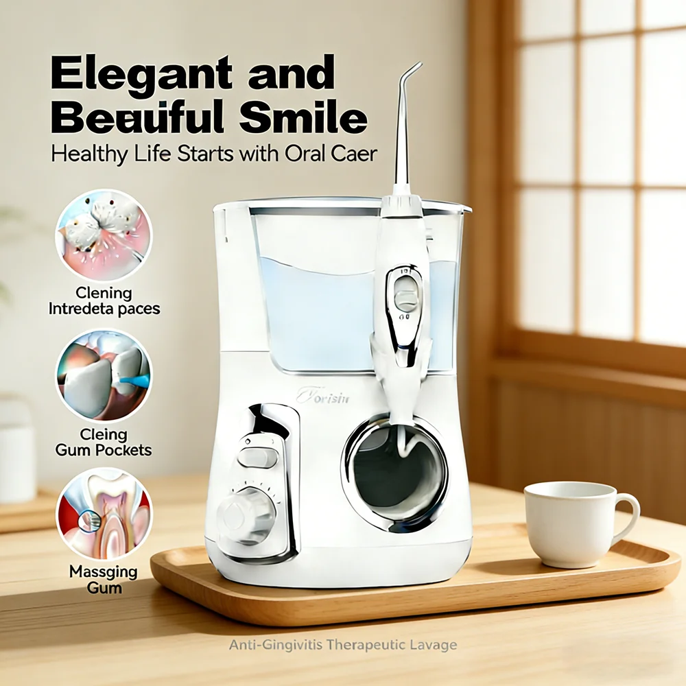Premium Dental Oral Irrigator 800ML Tank, 10 Smart Modes 5 Jet Tips, Electric Flosser to Improve Breath & Stop Tooth Decay
Premium Dental Oral Irrigator 800ML Tank, 10 Smart Modes 5 Jet Tips, Electric Flosser to Improve Breath & Stop Tooth Decay