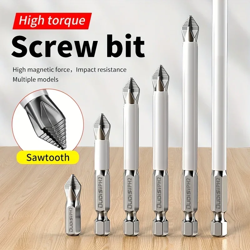 6 PCs Non-Slip Magnetic Cross Head Household Electric Driver Screw Set - High Hardness Hand Drill Bits for Electric Screwdrivers
6 PCs Non-Slip Magnetic Cross Head Household Electric Driver Screw Set - High Hardness Hand Drill Bits for Electric Screwdrivers