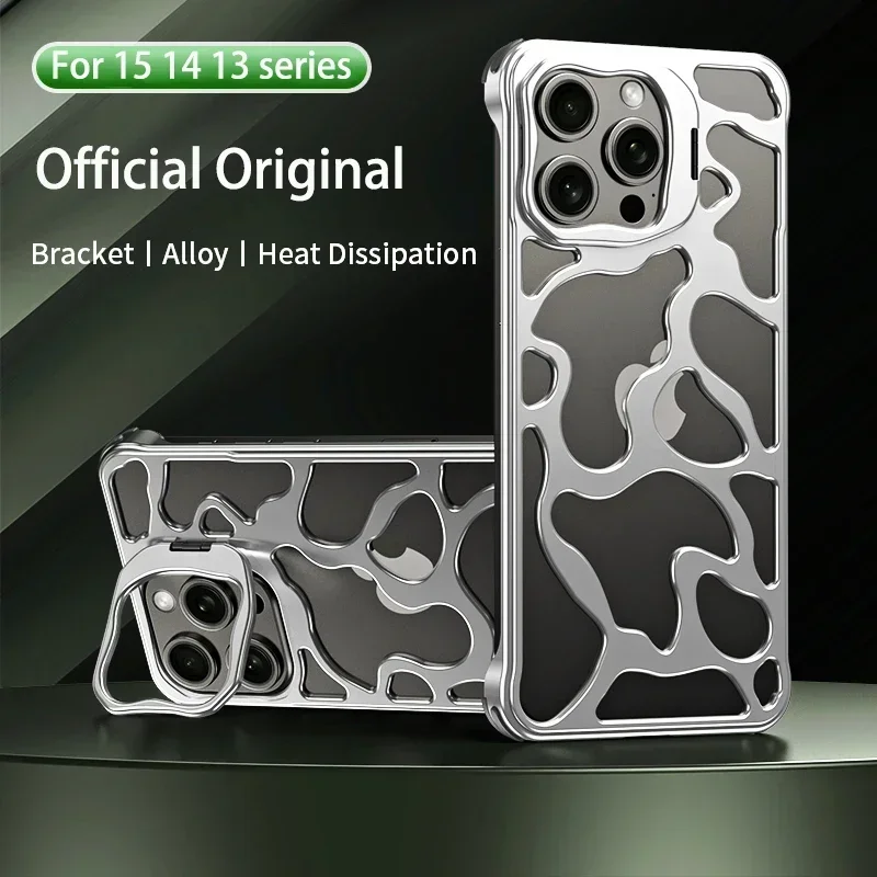 Titanium Aluminum Alloy Case For iPhone 15 14 13 Pro Max Metal Cooling Cloud Shape Borderless Stand Anti Drop Protection Cover
Titanium Aluminum Alloy Case For iPhone 15 14 13 Pro Max Metal Cooling Cloud Shape Borderless Stand Anti Drop Protection Cover