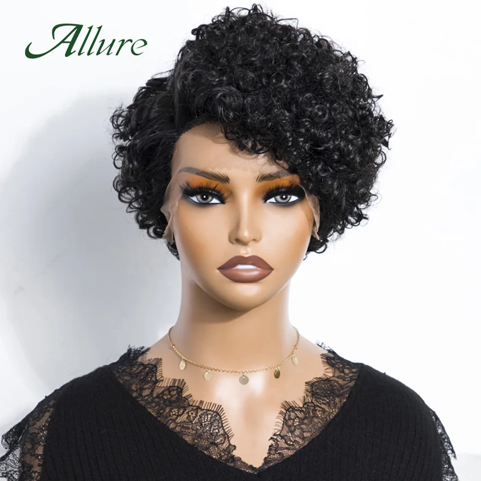 Kinky Curly Hair Lace Wig Brazilian Human Hair Wigs for Black Women 8inch Natural Black Hair Wig Preplucked With Babyhair Allure
Kinky Curly Hair Lace Wig Brazilian Human Hair Wigs for Black Women 8inch Natural Black Hair Wig Preplucked With Babyhair Allure