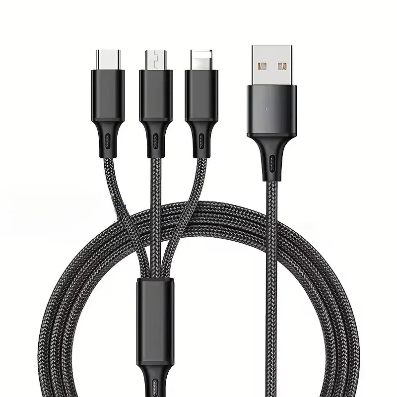 3 IN 1 USB Cable Micro USB Type C Charger Cable Multi Usb Port Fast Charging Cord For iPhone 11 12 13 Pro Max Xiaomi
3 IN 1 USB Cable Micro USB Type C Charger Cable Multi Usb Port Fast Charging Cord For iPhone 11 12 13 Pro Max Xiaomi