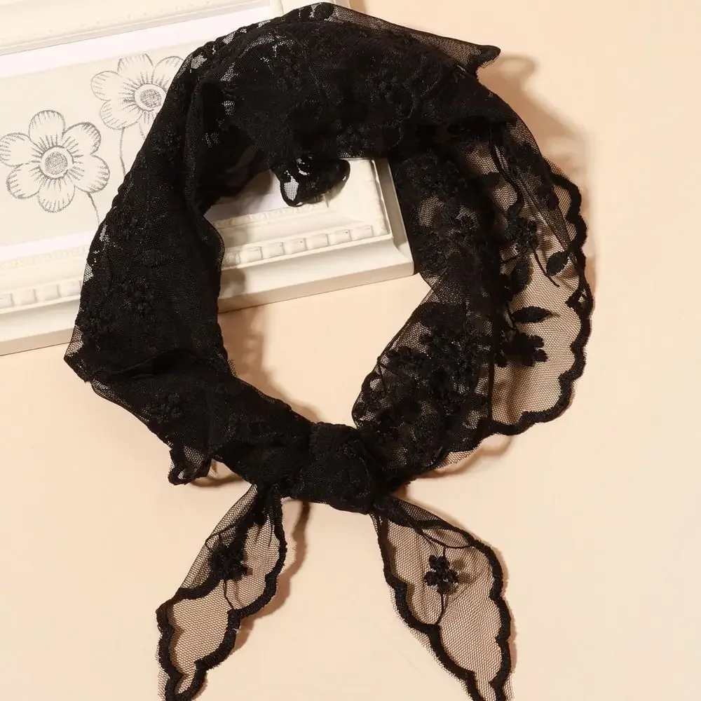 New Hollow Lace Triangle Scarf Lace Triangle Girl Headscarf Wrist Hair Tie Charming Head Wrap Scarf Office Lady
New Hollow Lace Triangle Scarf Lace Triangle Girl Headscarf Wrist Hair Tie Charming Head Wrap Scarf Office Lady