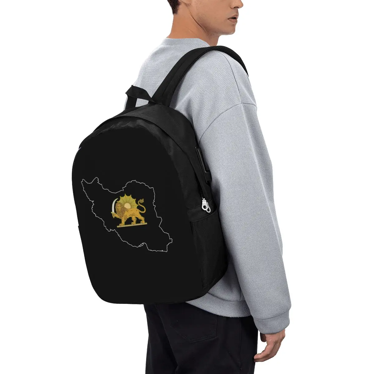 Iran Black Persian Lion Backpack Travel Notebook Bag Computer College Student School BagAShoulder Bags for Men Women
Iran Black Persian Lion Backpack Travel Notebook Bag Computer College Student School BagAShoulder Bags for Men Women