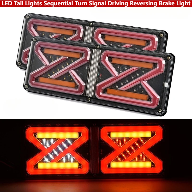 Комплект из 2 светодиодных задних фонарей с последовательным указателем поворота, стоп-сигналом и фонарем заднего хода для прицепов, пикапов, караванов, грузовиков
Комплект из 2 светодиодных задних фонарей с последовательным указателем поворота, стоп-сигналом и фонарем заднего хода для прицепов, пикапов, караванов, грузовиков