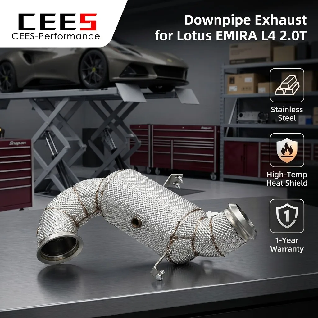 CEES Exhaust Downpipe with Catalyst for Lotus EMIRA L4 2.0T 2021-2022 Stainless Steel High Flow Catted Downpipe
CEES Exhaust Downpipe with Catalyst for Lotus EMIRA L4 2.0T 2021-2022 Stainless Steel High Flow Catted Downpipe