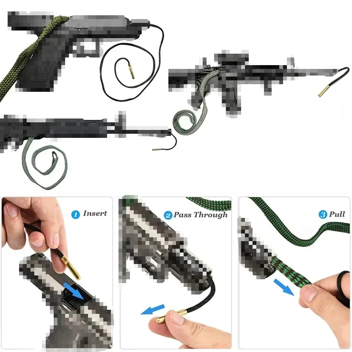 Tactical Bore Cleaner Rope Cleaning Kit for Barrel Caliber Rope 9mm 12GA 20GA .22 .223 .308 .338 .38 .380 5.56mm 7.62mm
Tactical Bore Cleaner Rope Cleaning Kit for Barrel Caliber Rope 9mm 12GA 20GA .22 .223 .308 .338 .38 .380 5.56mm 7.62mm