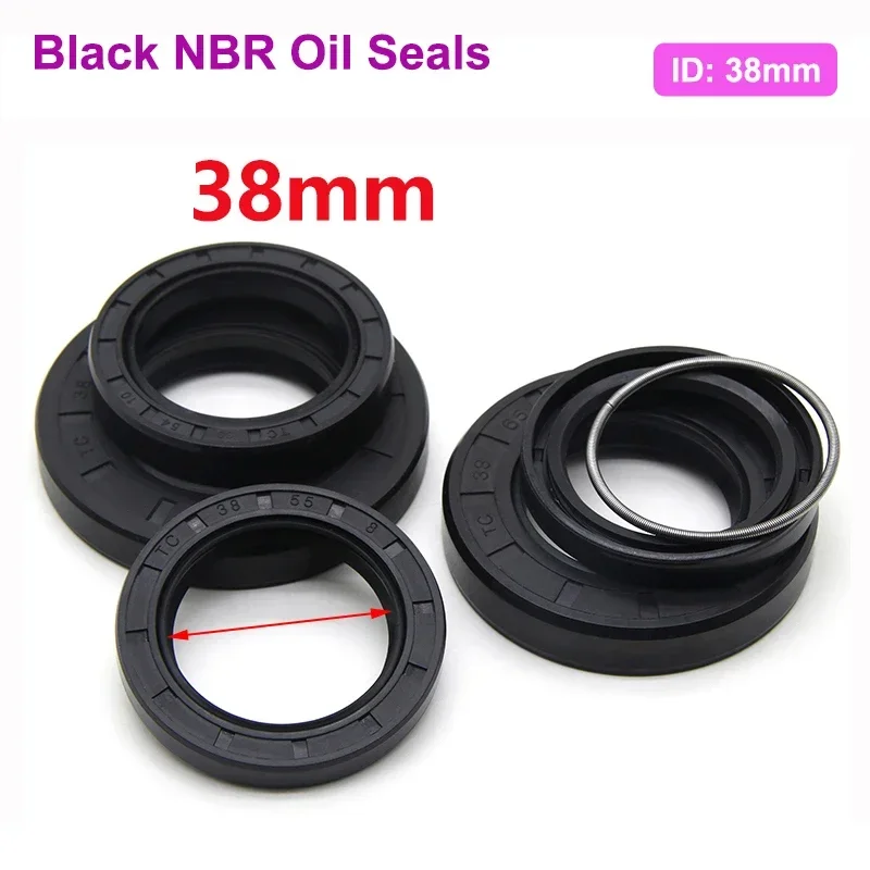 NBR Oil Seals ID 38mm TC-38*48/50/52/54/55/56/58/60/62/65/70/72/75*7/8/10/12mm Nitrile Rubber Shaft Double Lip Gasket
NBR Oil Seals ID 38mm TC-38*48/50/52/54/55/56/58/60/62/65/70/72/75*7/8/10/12mm Nitrile Rubber Shaft Double Lip Gasket