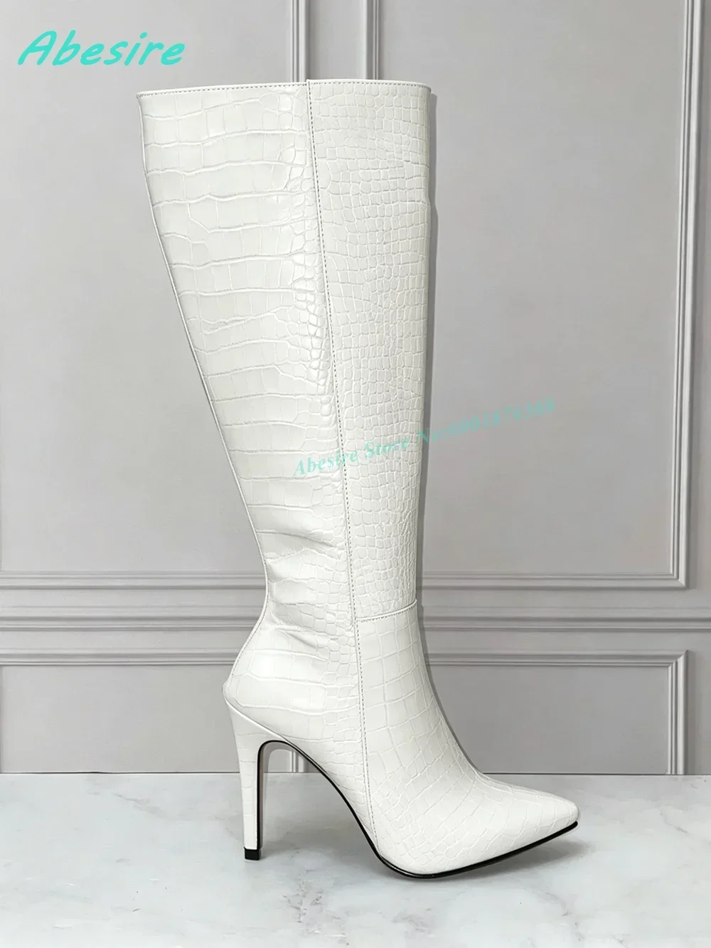 Retro Sexy Daily Party Shoes Pointed Toe Stiletto Heel Side-Zipper Women's Boots Burgundy Crocodile Pattern Knee High Boots
Retro Sexy Daily Party Shoes Pointed Toe Stiletto Heel Side-Zipper Women's Boots Burgundy Crocodile Pattern Knee High Boots
