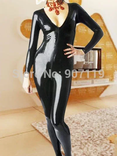 Latex/Rubber/Fetish/Catsuit/Costume/Masquerade/sexy/tights/Party/black/Low collar/Hot Sale/Custom fashion S-2XL
Latex/Rubber/Fetish/Catsuit/Costume/Masquerade/sexy/tights/Party/black/Low collar/Hot Sale/Custom fashion S-2XL