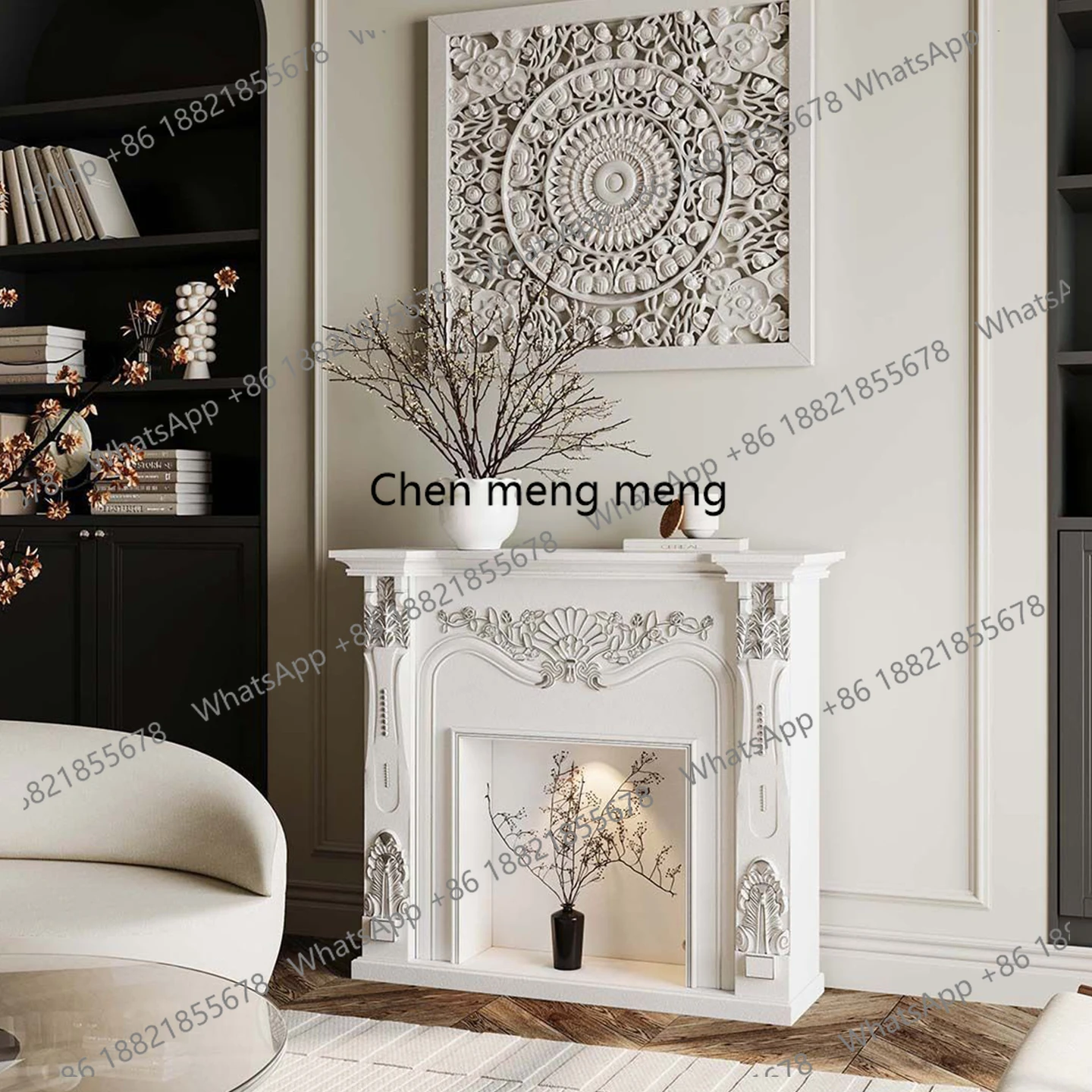 European fireplace 1.2 meters retro simulated fire decorative cabinet American electronic fireplace French
European fireplace 1.2 meters retro simulated fire decorative cabinet American electronic fireplace French