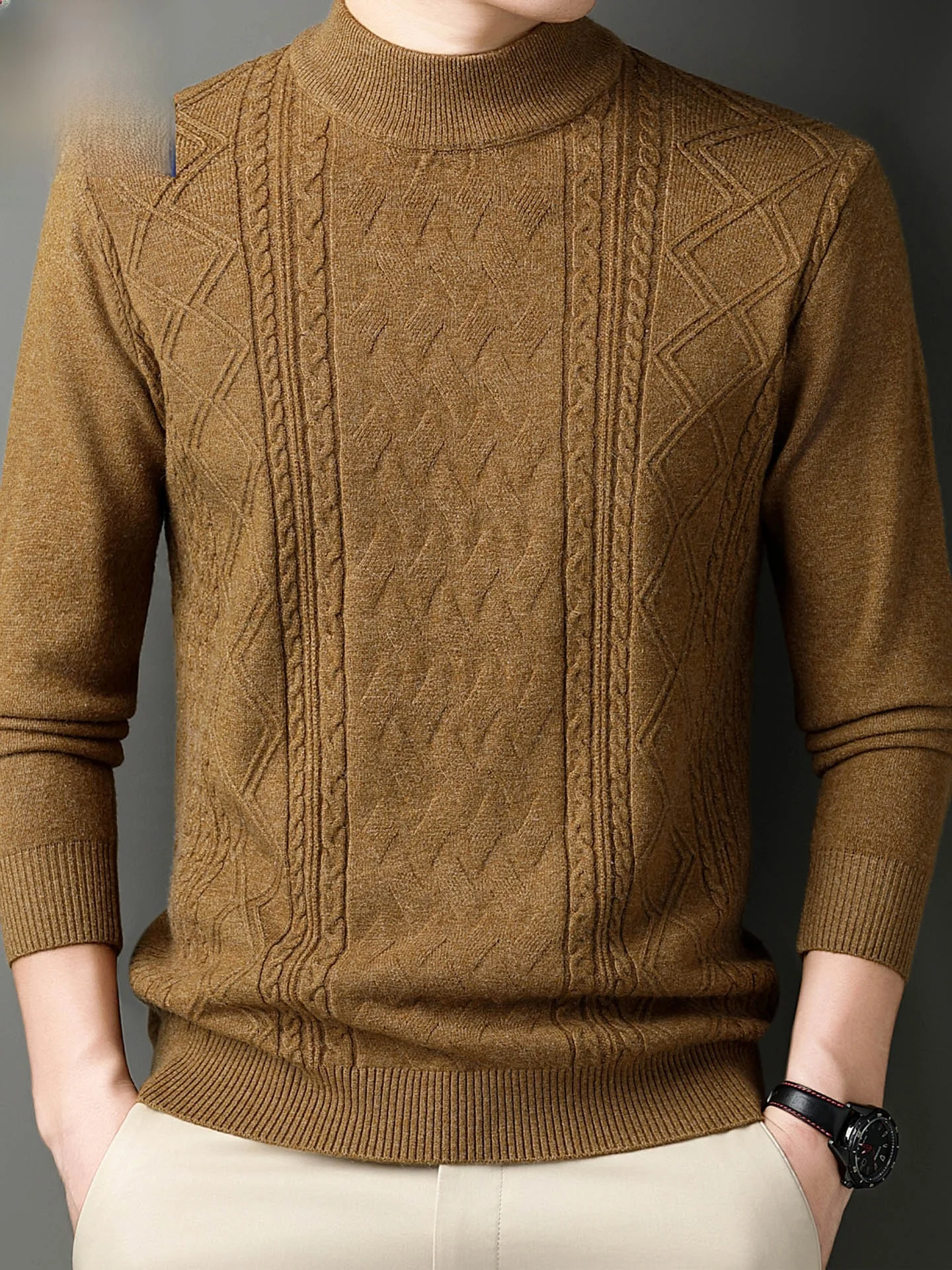 Мужской зимний утепленный шерстяной вязаный свитер TUCANO с высоким воротником, свободного кроя, повседневный, комфортный, из мягкой ткани, с высоким воротом-гольф
Мужской зимний утепленный шерстяной вязаный свитер TUCANO с высоким воротником, свободного кроя, повседневный, комфортный, из мягкой ткани, с высоким воротом-гольф