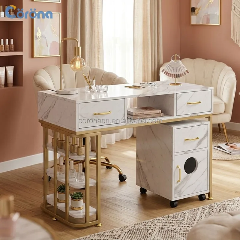 Modern Style Nail Salon Furniture Marble Tabletop High Gross Nail Manicure Table
Modern Style Nail Salon Furniture Marble Tabletop High Gross Nail Manicure Table