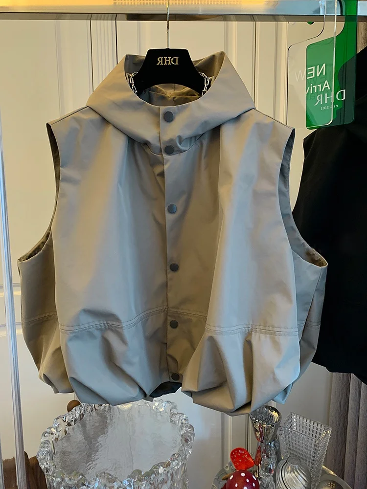 Women's Hooded Sleeveless Vest Jacket Short Loose Casual Spring Autumn Top Small Size Friendly Fashion Commute Style
Women's Hooded Sleeveless Vest Jacket Short Loose Casual Spring Autumn Top Small Size Friendly Fashion Commute Style