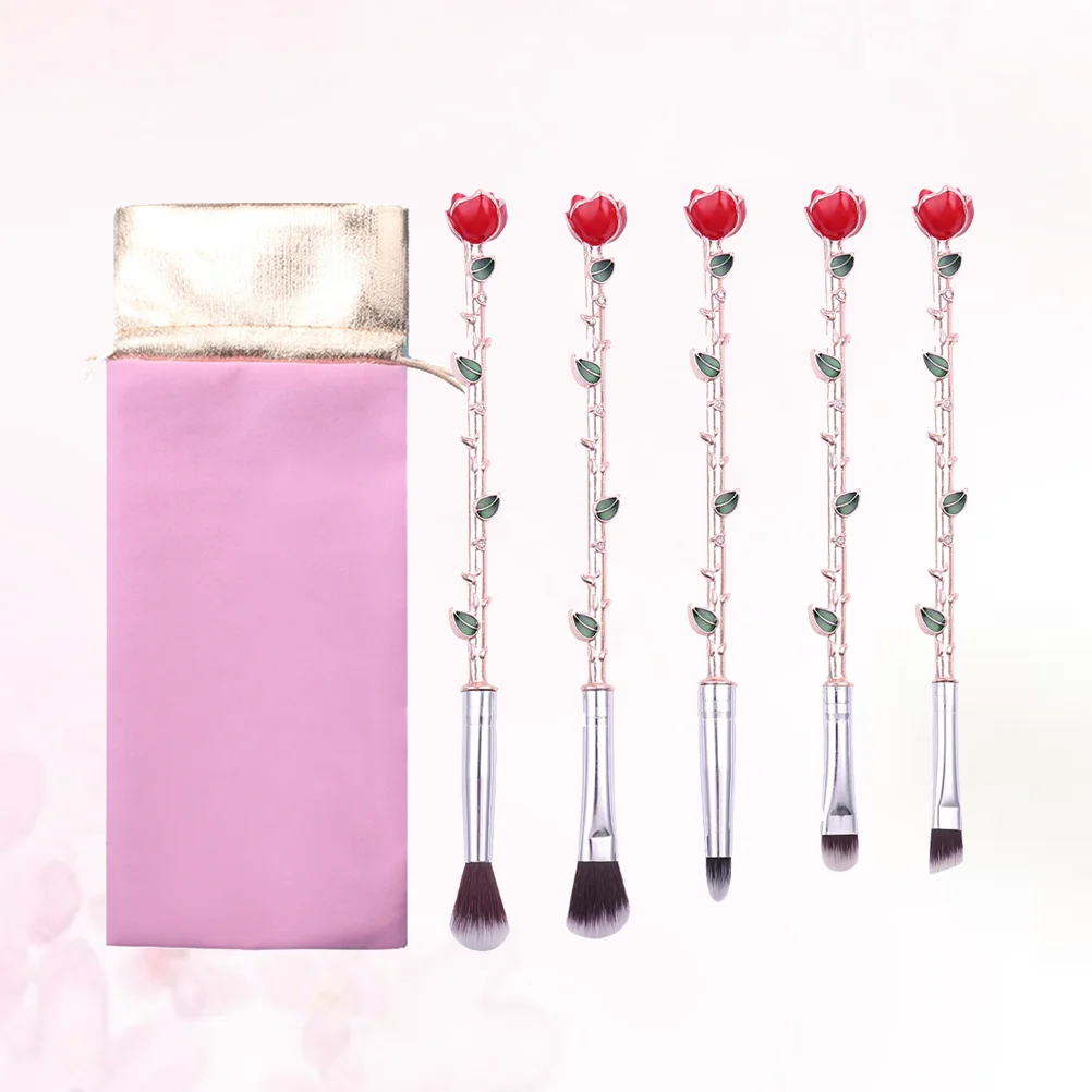 5PCS Makeup Brush Set Unique Rose Handle Delicate Brushes for Women Girls Professional Daily Use Creative Design
5PCS Makeup Brush Set Unique Rose Handle Delicate Brushes for Women Girls Professional Daily Use Creative Design