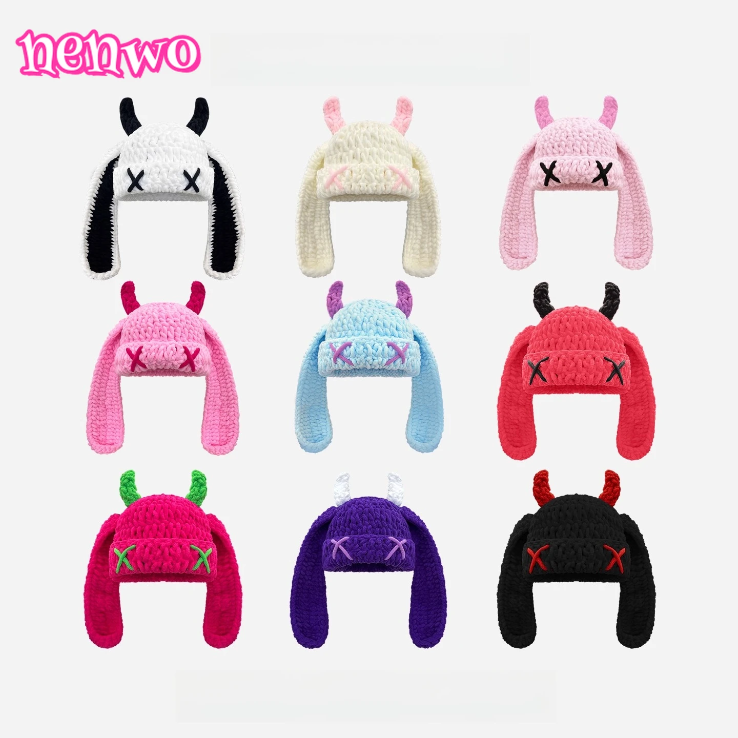 Осень-зима, разноцветная вязаная шапка с рогом дьявола, кроличьими ушками, необычный декор для глаз, женская милая, крутая, утолщенная, теплая, модная
Осень-зима, разноцветная вязаная шапка с рогом дьявола, кроличьими ушками, необычный декор для глаз, женская милая, крутая, утолщенная, теплая, модная