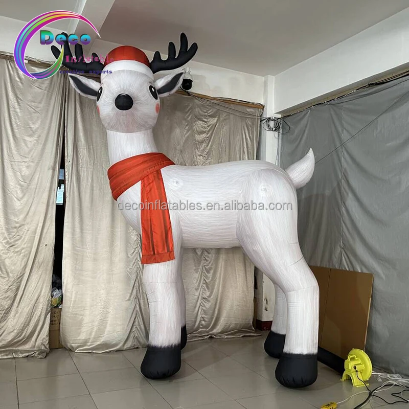 Czech Hot Selling 4 Meter High Inflatable White Elk For Christmas Outdoor Store Decoration
Czech Hot Selling 4 Meter High Inflatable White Elk For Christmas Outdoor Store Decoration
