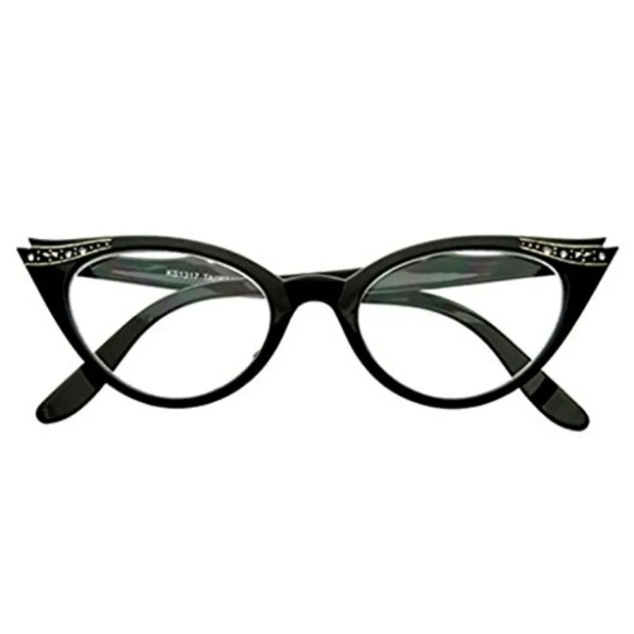 AStyles - Vintage 50s Inspired Fashion Clear Lens Cat Eye Glasses Rhinestones
AStyles - Vintage 50s Inspired Fashion Clear Lens Cat Eye Glasses Rhinestones