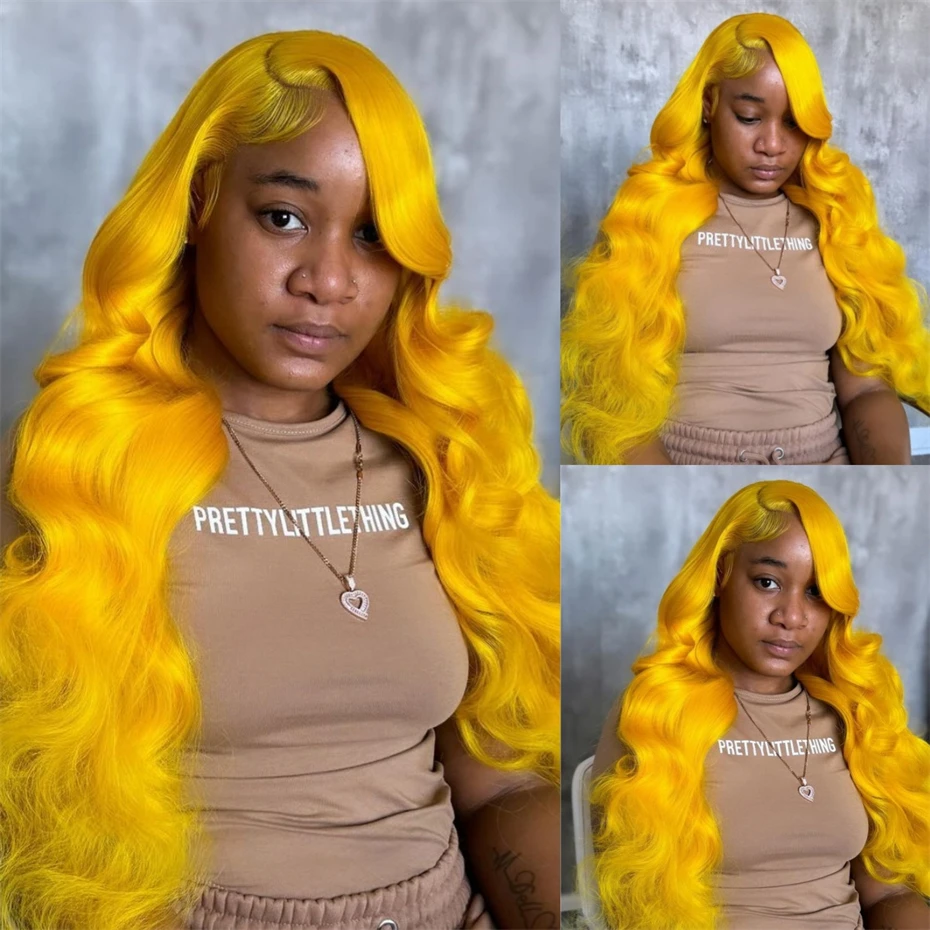 Yellow 13x6 Lace Front Human Hair Wig Body Wave Honey Blonde Colored Human Hair Wigs For Women Remy Transparent Long Yellow Wig
Yellow 13x6 Lace Front Human Hair Wig Body Wave Honey Blonde Colored Human Hair Wigs For Women Remy Transparent Long Yellow Wig