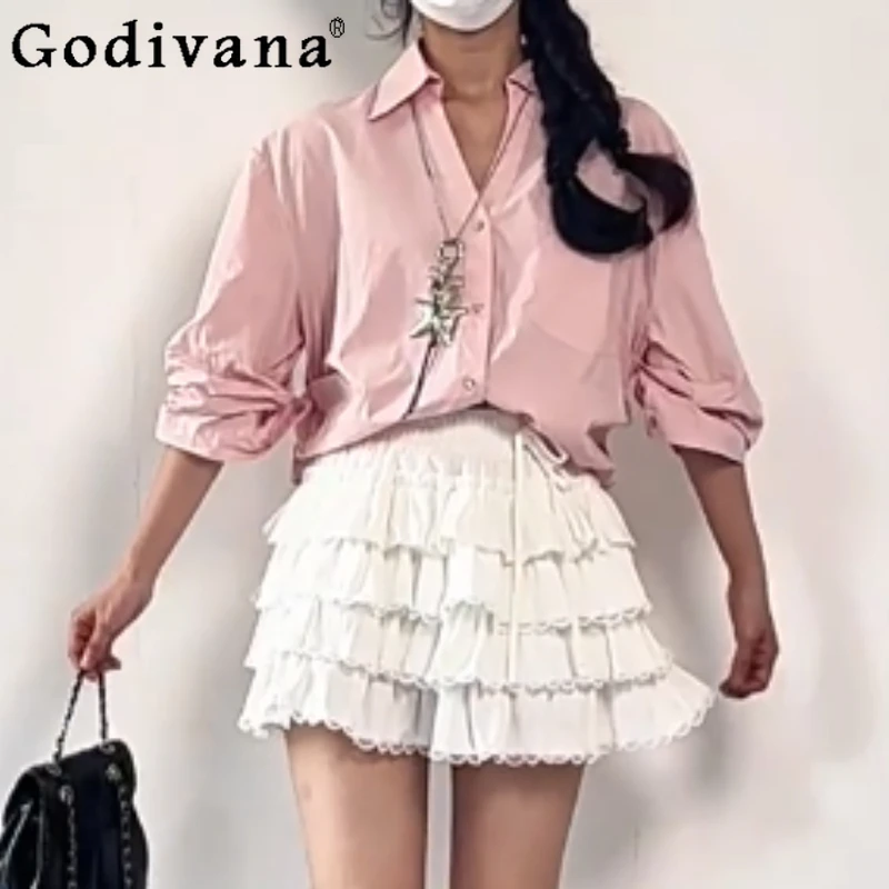 Fashion Spring Autumn Elastic Waist Lace Cake Short Skirt Sweet Girl Bow Solid Color Versatile Age Reduction Splicing Skirts
Fashion Spring Autumn Elastic Waist Lace Cake Short Skirt Sweet Girl Bow Solid Color Versatile Age Reduction Splicing Skirts