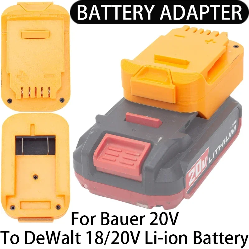 Battery Adapter/Converter for DeWalt 18/20V MAX Li-Ion tools to Bauer 20V Li-Ion Battery Adapter Power Tool Accessories
Battery Adapter/Converter for DeWalt 18/20V MAX Li-Ion tools to Bauer 20V Li-Ion Battery Adapter Power Tool Accessories