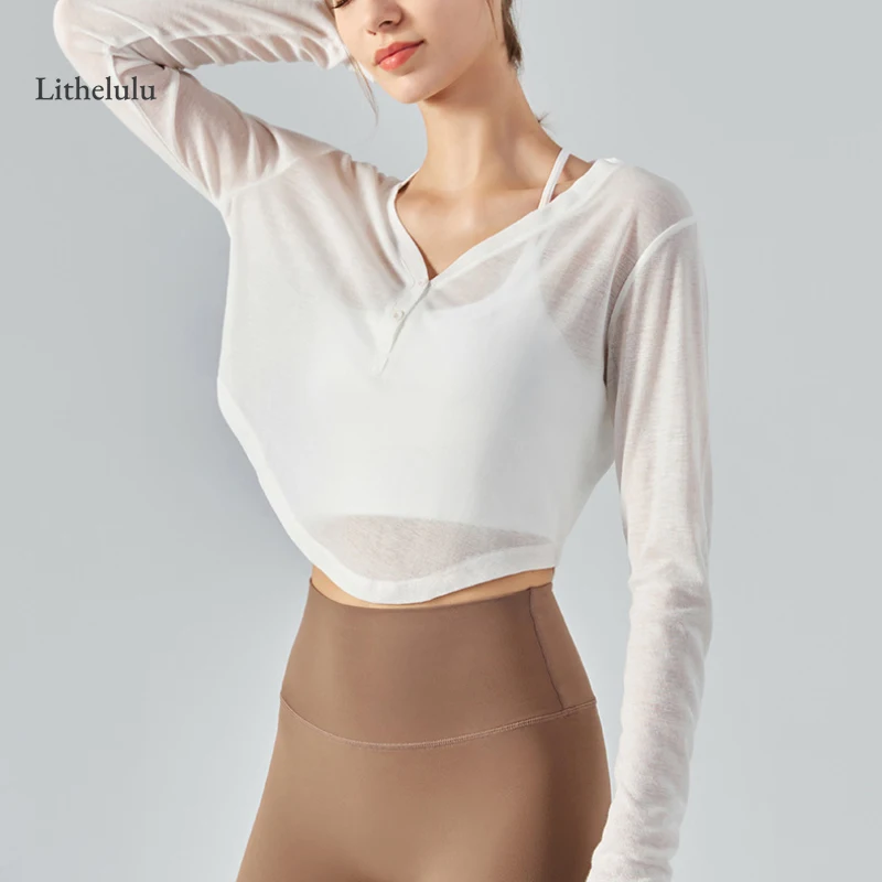 Quick Dry Women T Shirts V Neck Long Sleeve Summer Breathable Smock Loose Top Cropped Black Yoga Sports Tee Gym
Quick Dry Women T Shirts V Neck Long Sleeve Summer Breathable Smock Loose Top Cropped Black Yoga Sports Tee Gym