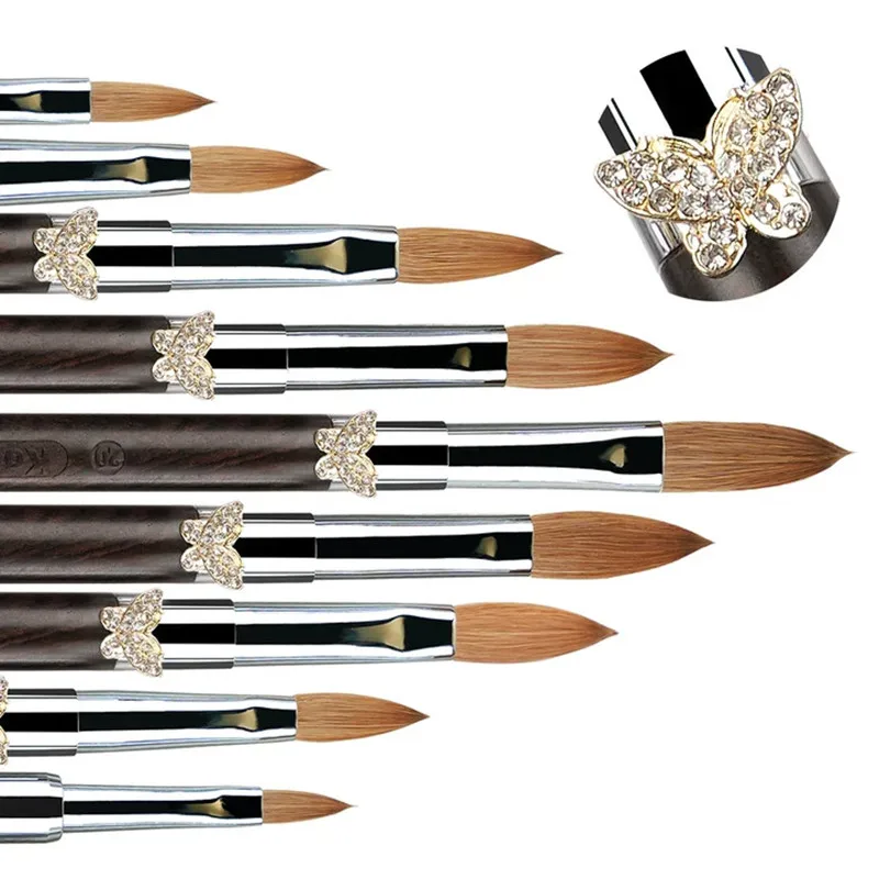 10Style Butterfly Buckle Round Wood Handle Kolinsky Hair Nail Art Brush Painting Line Pen Liner Gradient Flat Round French Tools
10Style Butterfly Buckle Round Wood Handle Kolinsky Hair Nail Art Brush Painting Line Pen Liner Gradient Flat Round French Tools