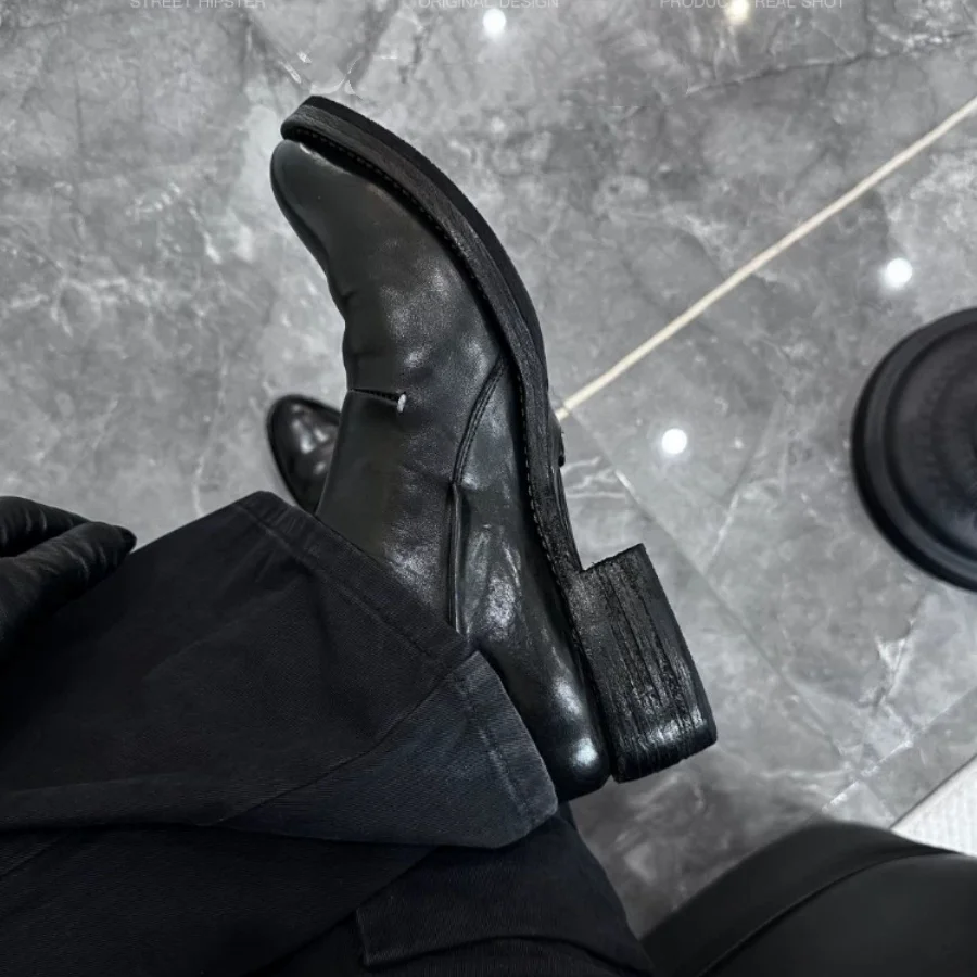 Black Leather Vintage Men's Dress Shoes Washed Effect Upturned Round Toe Slip On Loafers Casual Business Formal Low Heel Shoes
Black Leather Vintage Men's Dress Shoes Washed Effect Upturned Round Toe Slip On Loafers Casual Business Formal Low Heel Shoes