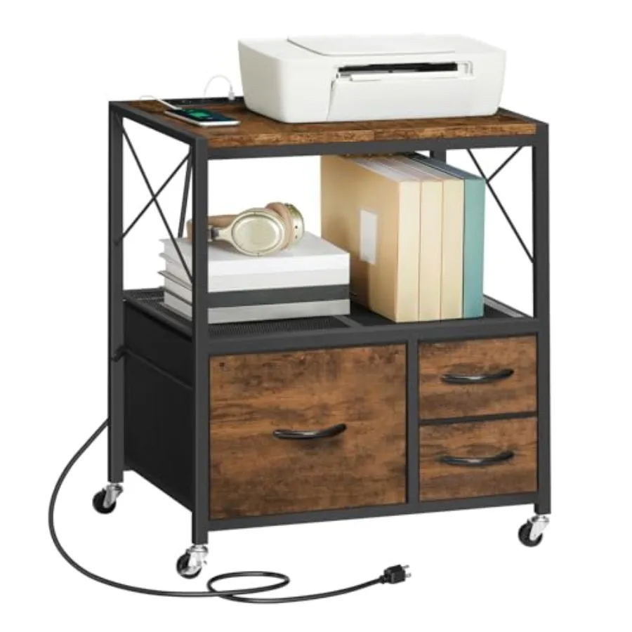 File Cabinet with Charging Station 3 Drawer Lateral Filing Cabinet for Home Office Mobile Printer Stand with Open Shelf Fits A4
File Cabinet with Charging Station 3 Drawer Lateral Filing Cabinet for Home Office Mobile Printer Stand with Open Shelf Fits A4