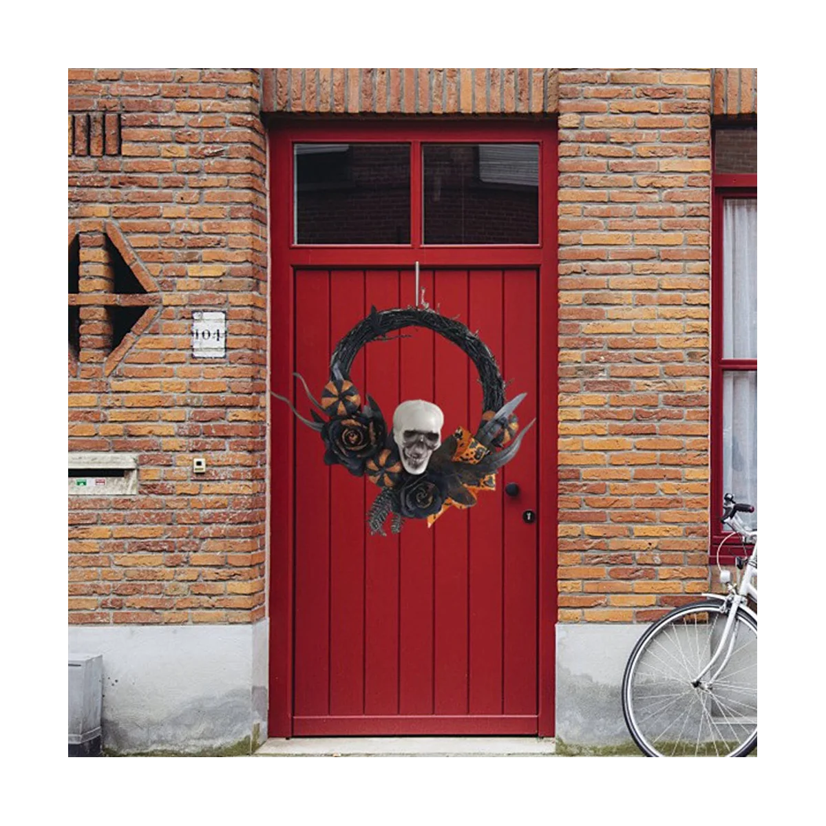 Halloween Skull Wreath,Halloween Front Door Decorations Halloween Decorations for Door, Wall, Window, Garden
Halloween Skull Wreath,Halloween Front Door Decorations Halloween Decorations for Door, Wall, Window, Garden