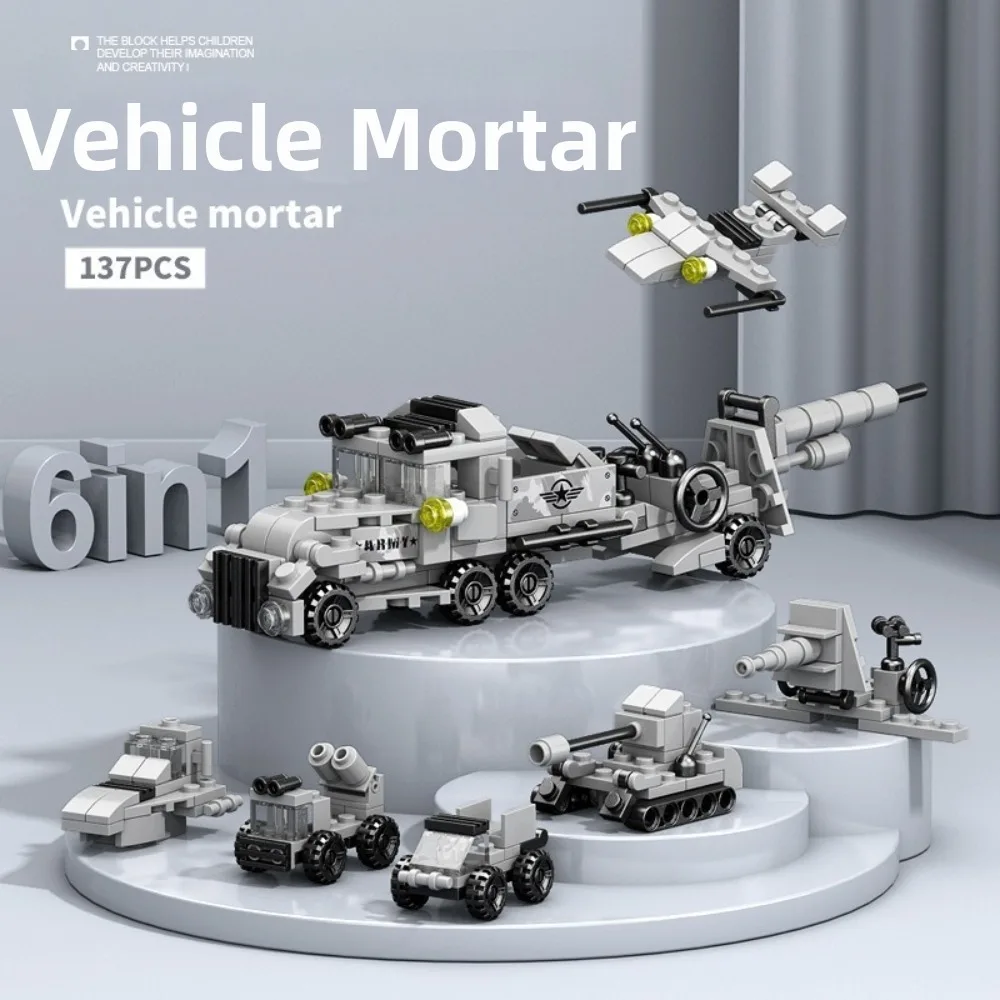 Transformable Building Blocks Tank Helicopter Steam Train Building Bricks Set Police Car 6-in-1 Dinosaur Building Toy
Transformable Building Blocks Tank Helicopter Steam Train Building Bricks Set Police Car 6-in-1 Dinosaur Building Toy