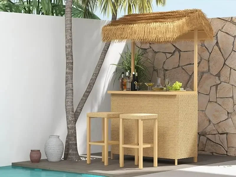 Уличный Плетеный Стальной барный столик Islander Tiki для любых погодных условий с керамическим верхом и отделением для хранения в саду, натуральный
Уличный Плетеный Стальной барный столик Islander Tiki для любых погодных условий с керамическим верхом и отделением для хранения в саду, натуральный
