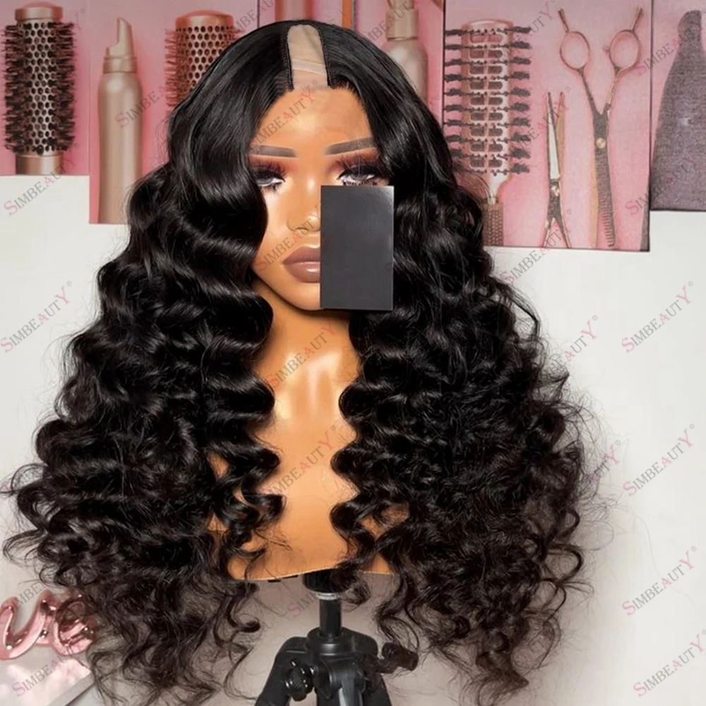 Super Long Deep Wave Human Hair Glueless U Part Wigs Jet Black Remy Indian Hair V Part Wig with Clips Cheapest Machine Made Wig
Super Long Deep Wave Human Hair Glueless U Part Wigs Jet Black Remy Indian Hair V Part Wig with Clips Cheapest Machine Made Wig