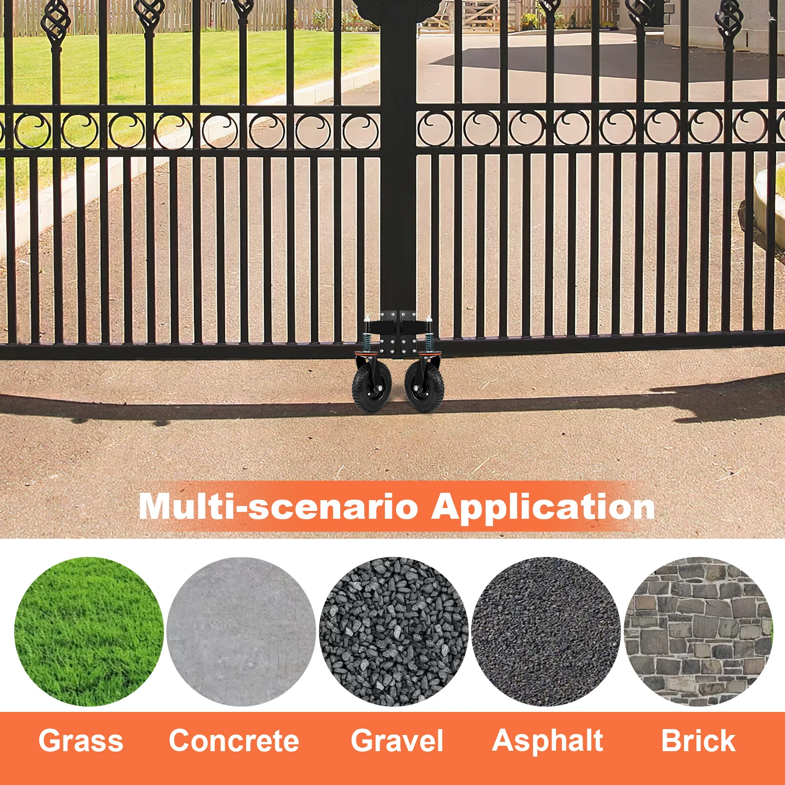 2PCS 8 Inch Heavy Duty Fence Gate Caster, Spring Loaded Swivel Wheel for Metal Tube Gates and Farms, 600 Lbs Load Capacity Rollers with 360 Degree Rotation, Shock Absorbing Suspension for Uneven Floors and Rough Terrain
2PCS 8 Inch Heavy Duty Fence Gate Caster, Spring Loaded Swivel Wheel for Metal Tube Gates and Farms, 600 Lbs Load Capacity Rollers with 360 Degree Rotation, Shock Absorbing Suspension for Uneven Floors and Rough Terrain