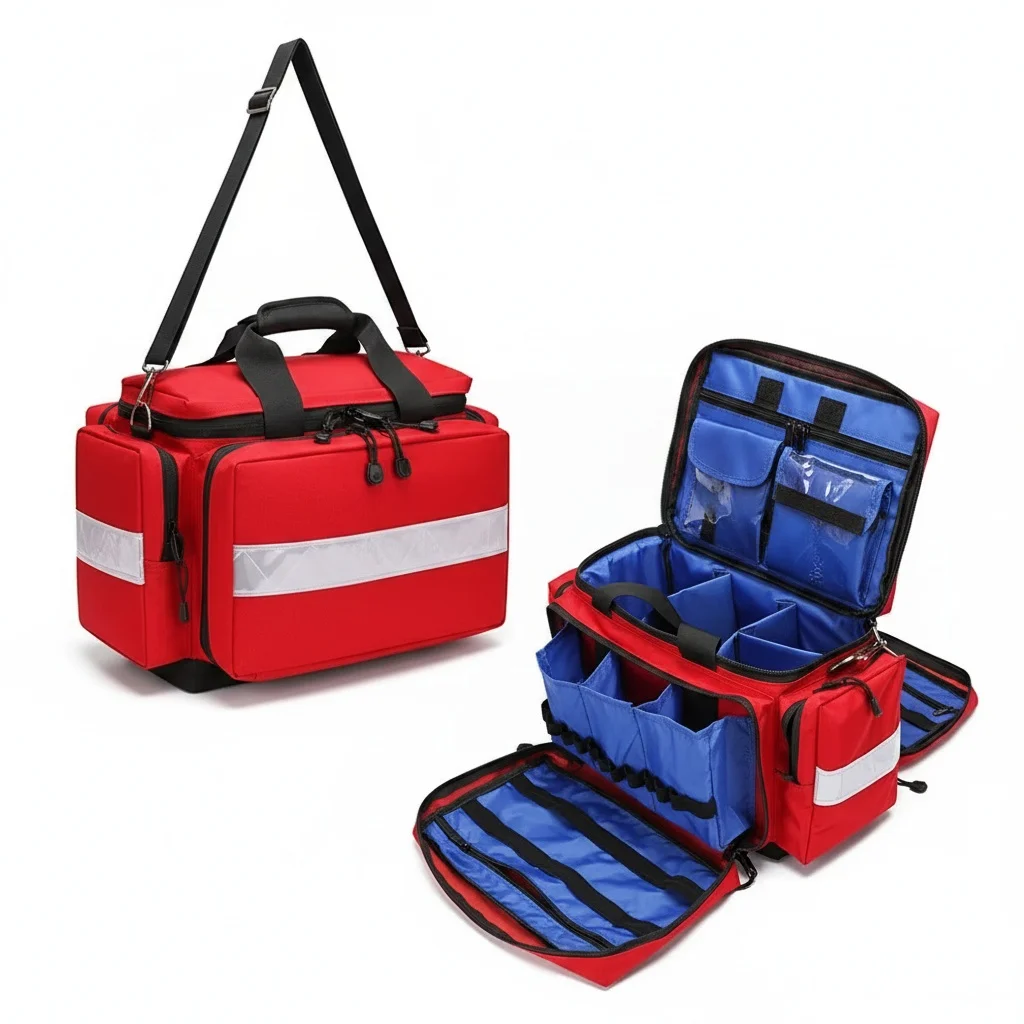 Emergency Trauma Bag, 1000D Nylon First Aid Kit Bag, Waterproof 45x32x29cm Heavy Duty Tactical Rescue Medical Pouch
Emergency Trauma Bag, 1000D Nylon First Aid Kit Bag, Waterproof 45x32x29cm Heavy Duty Tactical Rescue Medical Pouch