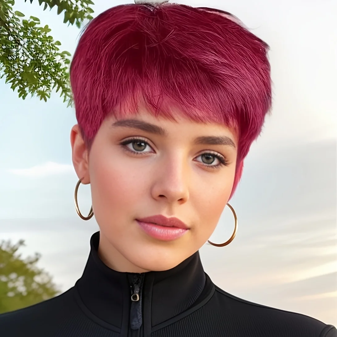 Бордовые человеческие волосы, стрижка пикси, короткий прямой парик из человеческих волос, 6 дюймов, парик машинного производства, 150% плотность, парик из волос Реми
Бордовые человеческие волосы, стрижка пикси, короткий прямой парик из человеческих волос, 6 дюймов, парик машинного производства, 150% плотность, парик из волос Реми