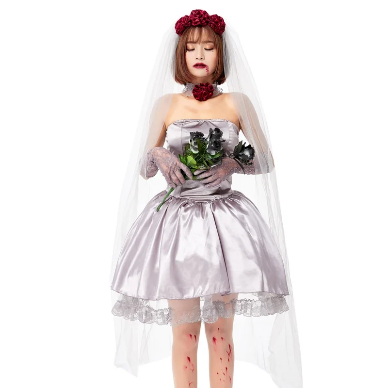 Bride Halloween Costume Rose New Bride Ladies Ethnic Stage Costume without Brand Registered Trademark Summer
Bride Halloween Costume Rose New Bride Ladies Ethnic Stage Costume without Brand Registered Trademark Summer