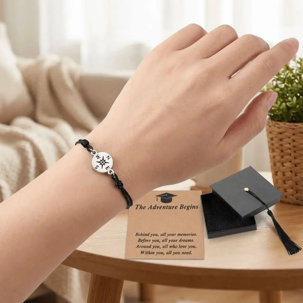The Adventure Begins Graduation Compass Bracelet Meaningful Keepsake Doctoral Cap Gift Box Friendship String Bracelet Hand Woven
The Adventure Begins Graduation Compass Bracelet Meaningful Keepsake Doctoral Cap Gift Box Friendship String Bracelet Hand Woven
