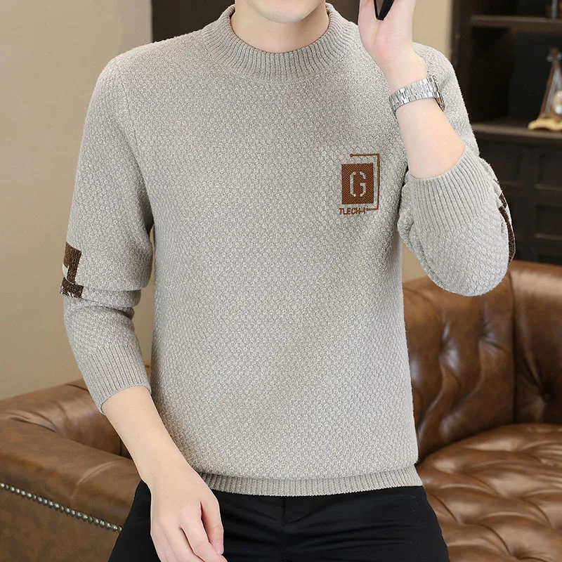 Men's Autumn Winter Thiened Cotton Fce Knitwear Crew Ne Sweater Casual Sle Faionable Color Blo High Collar Slim Fit
Men's Autumn Winter Thiened Cotton Fce Knitwear Crew Ne Sweater Casual Sle Faionable Color Blo High Collar Slim Fit