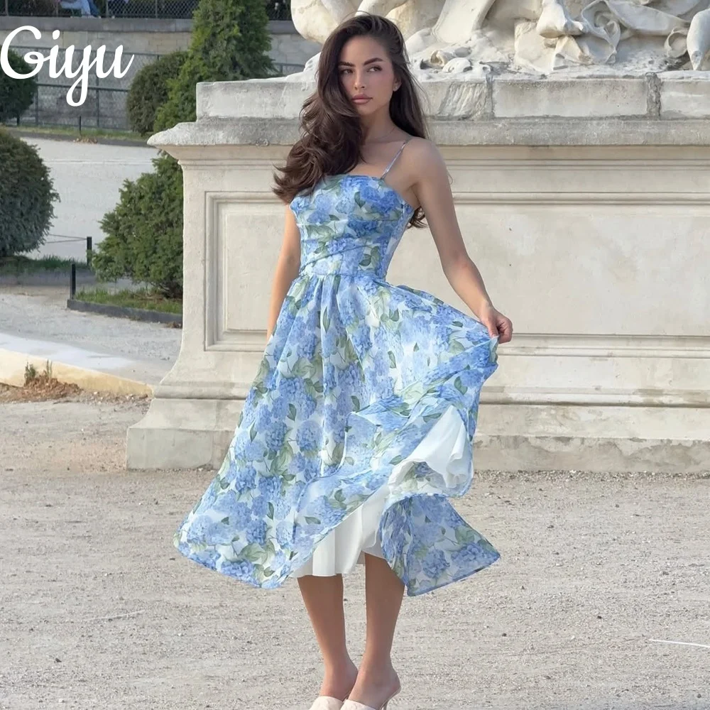 Giyu Wisteria Flowers Print Evening Dresses Spaghetti Strap Organza Pleat Tea-Length Wedding Party Dress Prom Gowns Customsied
Giyu Wisteria Flowers Print Evening Dresses Spaghetti Strap Organza Pleat Tea-Length Wedding Party Dress Prom Gowns Customsied
