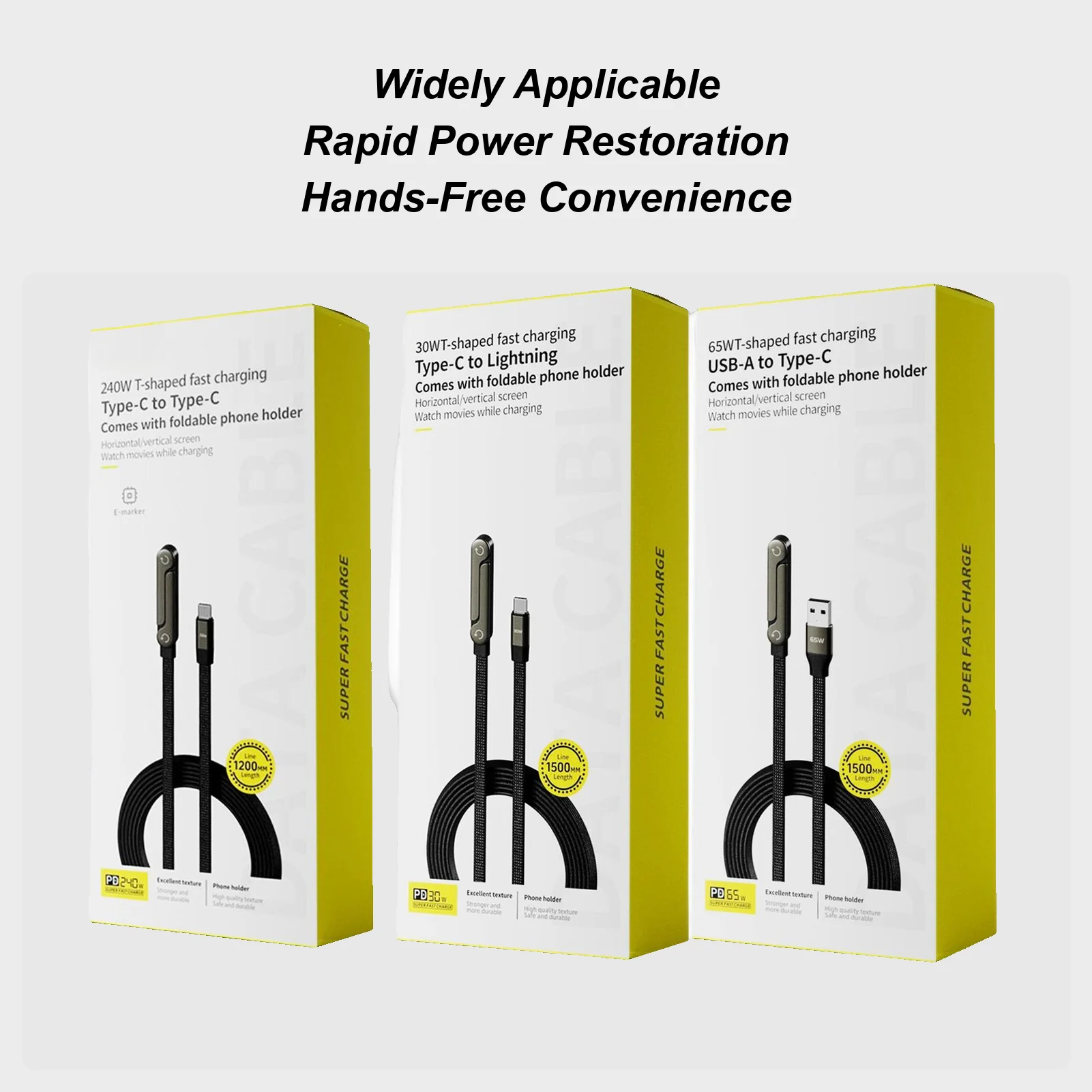 Кабель-зарядка 2-в-1 с невидимым держателем Type-C, 240 Вт, для супербыстрой зарядки телефонов, планшетов и игровых приставок
Кабель-зарядка 2-в-1 с невидимым держателем Type-C, 240 Вт, для супербыстрой зарядки телефонов, планшетов и игровых приставок