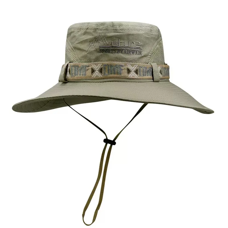 Summer Men Bucket Hat Outdoor UV Protection Wide Brim Panama Safari Hunting Hiking Hat Mesh Fisherman Hat Beach Sunscreen Cap
Summer Men Bucket Hat Outdoor UV Protection Wide Brim Panama Safari Hunting Hiking Hat Mesh Fisherman Hat Beach Sunscreen Cap